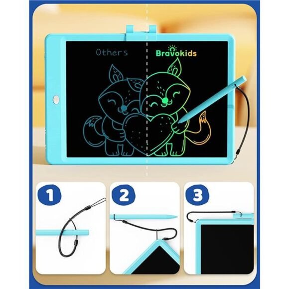 Toys for 3-6 Years Old Girls Boys, LCD Writing Tablet 10 Inch Doodle Board - Picture 2 of 6